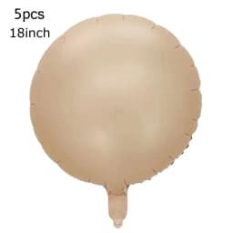 10/5/1Pc Brown Beige Cream 18inch Heart Balloons Cream Number Balloons 1 2 3 4 5 6 Birthday Number Foil Balloon Helium Air Globo