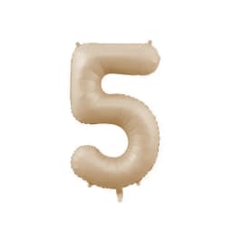 10/5/1Pc Brown Beige Cream 18inch Heart Balloons Cream Number Balloons 1 2 3 4 5 6 Birthday Number Foil Balloon Helium Air Globo