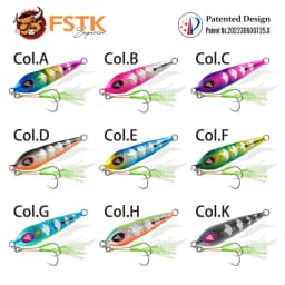 FSTK Patent Sea Fishing Slow Pitch Jig 30g40g60g80g Grouper Killer Metal Jigging Dart Jig Spoon Artificial Bait Jig Fishing Lure