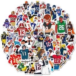 50PCS American Rugby Football Stickers PVC Decal Travel Luggage Guitar Fridge Laptop Waterproof Cool Kid Graffiti Sticker