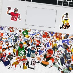 50PCS American Rugby Football Stickers PVC Decal Travel Luggage Guitar Fridge Laptop Waterproof Cool Kid Graffiti Sticker