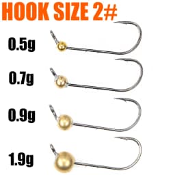 B&U 10pcs Mini Micro Jig Head Hook Rockfish Exposed Head Hook Barbed Hook Trout Soft Worm Lure Jig Fishing Hook Fishing Tackle