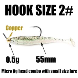 B&U 10pcs Mini Micro Jig Head Hook Rockfish Exposed Head Hook Barbed Hook Trout Soft Worm Lure Jig Fishing Hook Fishing Tackle
