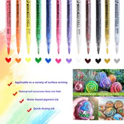 Acrylic Metal Painting Pen Multi-Function Beautiful Color Calligraphy Practice Special Pen for Students