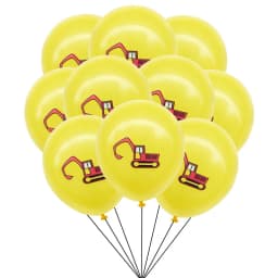 10/30Pcs Construction Tractor Theme Excavator Latex Balloons Truck Vehicle Baby Shower Kids Boys Birthday Party Supplies
