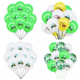 10/30Pcs Construction Tractor Theme Excavator Latex Balloons Truck Vehicle Baby Shower Kids Boys Birthday Party Supplies