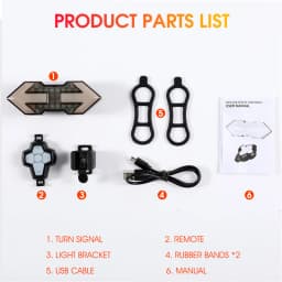 Wireless Remote Turn Signal Bicycle Light MTB Direction Indicator Smart LED Bike Taillight USB Rechargeable Cycling Rear Lamp