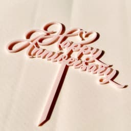 New love Heart Birthday Cake Topper Red Gold Acrylic Wedding Cake Toppers Gift Decoration Valentine's Day party Baking Supplies