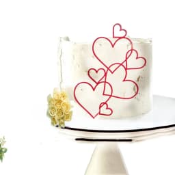 New love Heart Birthday Cake Topper Red Gold Acrylic Wedding Cake Toppers Gift Decoration Valentine's Day party Baking Supplies