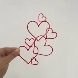 New love Heart Birthday Cake Topper Red Gold Acrylic Wedding Cake Toppers Gift Decoration Valentine's Day party Baking Supplies