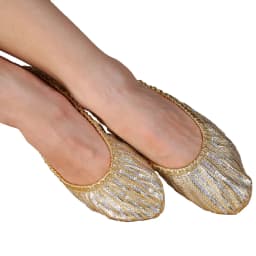 Professional Quality PU Gold Silver Training Body-shaping Yoga Slippers Shoes Belly Ballet Dance Shoes Kids Adult Girls Woman