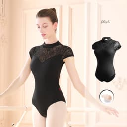 Women Ballet Leotards Lace Splice Gymnastics Bodysuit High Necked Ballet Bodysuits Adult Dance Wear Elegant Dance Costume