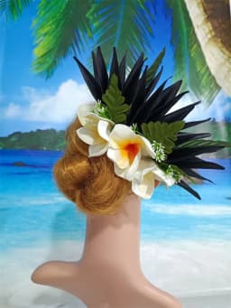 Artificial Silk Bird of Paradise Plumeria Hawaiian Foam Flower Hair Clip Decorative Hairpin Accessories for Women Girls KN-HC004