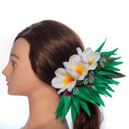 Artificial Silk Bird of Paradise Plumeria Hawaiian Foam Flower Hair Clip Decorative Hairpin Accessories for Women Girls KN-HC004