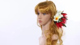 Artificial Silk Bird of Paradise Plumeria Hawaiian Foam Flower Hair Clip Decorative Hairpin Accessories for Women Girls KN-HC004