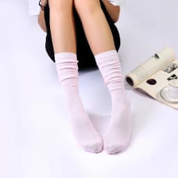 Colorful School Girls Loose Long Socks Women Cotton Knitting Crew Socks Woman Socks Japanese Fashion Casual Colllege Style 1Pair