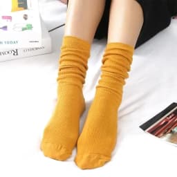 Colorful School Girls Loose Long Socks Women Cotton Knitting Crew Socks Woman Socks Japanese Fashion Casual Colllege Style 1Pair