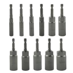 1pc 80mm Length Hex Sockets Sleeve Nozzles Nut Driver Screwdriver Impact Nut Bolt Drill Bits Socket Wrenches 5.5-19mm