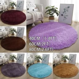 Bubble Kiss Thick Round Rug Carpets For Living Room Soft Home Decoration Bedroom Room Plush Salon Thicker Pile Rug 40cm