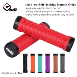 ODI Van Bicycle Handlebar Grips Silicone Lock-On Anti-slip Shock Absorption MTB Double Lock Ring for BMX Folding Bike Parts