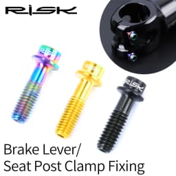 RISK 2PCS M5*18mm Bike Stem Handlebar Fixing Titanium Ti Bolts Fixed Screws Hollow Lightweight for MTB Bicycle Seat Post Clamp