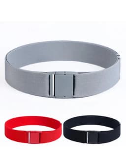 Wide 4cm Elastic Belt Men And Women Band Rubber Lightweight Skirt Jacket Down Bunched Waist Seal Gray Stripes Quickly Untied