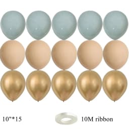 15/20PCS 10inch Retro Balloon Set Vintage Blue Series Balloons for Wedding Happy Birthday Party Decoration DIY Gifts Supplies