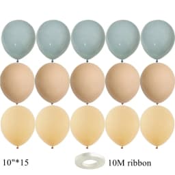15/20PCS 10inch Retro Balloon Set Vintage Blue Series Balloons for Wedding Happy Birthday Party Decoration DIY Gifts Supplies