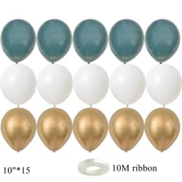 15/20PCS 10inch Retro Balloon Set Vintage Blue Series Balloons for Wedding Happy Birthday Party Decoration DIY Gifts Supplies