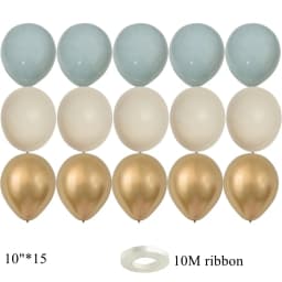 15/20PCS 10inch Retro Balloon Set Vintage Blue Series Balloons for Wedding Happy Birthday Party Decoration DIY Gifts Supplies
