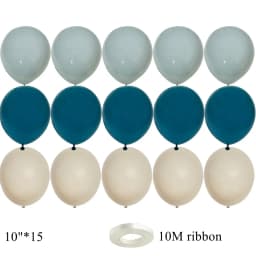 15/20PCS 10inch Retro Balloon Set Vintage Blue Series Balloons for Wedding Happy Birthday Party Decoration DIY Gifts Supplies