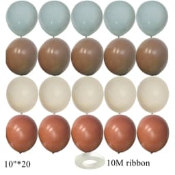 15/20PCS 10inch Retro Balloon Set Vintage Blue Series Balloons for Wedding Happy Birthday Party Decoration DIY Gifts Supplies