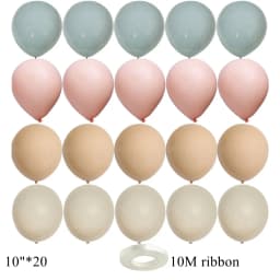 15/20PCS 10inch Retro Balloon Set Vintage Blue Series Balloons for Wedding Happy Birthday Party Decoration DIY Gifts Supplies