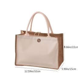New vertical style linen tote bag plain color simple gift bag fashion shopping bag