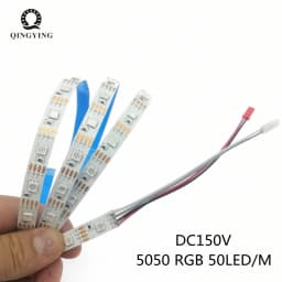 1 Meter Chandelier RGB LED Strip SMD5050 Chip 10mm Width 50LED / meter 220-260mA Constant Current Flexible Light Tape For Repair