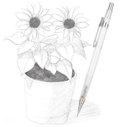 Transparent Mechanical Pencil Set 0.3, 0.5, 0.7 0.9mm with HB Lead Refills for Sketching Art Drawing Painting Automatic Pencils