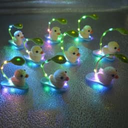 1pcs Girls Women LED Light Up Blinking Party  Duck Crochet Hair Clip Animal Handmade Hairpin Knitting Hairgrip   Halloween