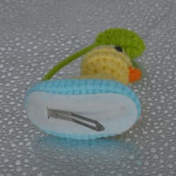 1pcs Girls Women LED Light Up Blinking Party  Duck Crochet Hair Clip Animal Handmade Hairpin Knitting Hairgrip   Halloween