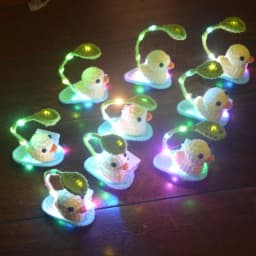 1pcs Girls Women LED Light Up Blinking Party  Duck Crochet Hair Clip Animal Handmade Hairpin Knitting Hairgrip   Halloween