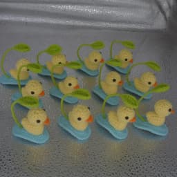 1pcs Girls Women LED Light Up Blinking Party  Duck Crochet Hair Clip Animal Handmade Hairpin Knitting Hairgrip   Halloween