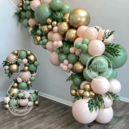 1set Wild Animal Pattern Balloon Set with Vintage Number Balloon for Kids Jungle Safari Birthday Party Decorations DIY Gifts