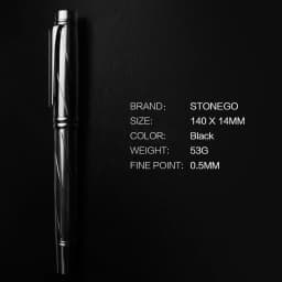 STONEGO Luxury Fountain Pen Medium Nib Pen with Twist Converter Use with Standard Ink, Metal Calligraphy Fountain Pens
