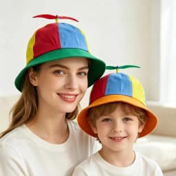 20 Colors Funny Propeller Rainbow Helicopter Baseball Cap Size S&L Unisex Kids Teens Small Heads Top Hat for Men Women