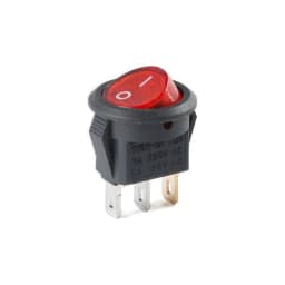 5PCS KCD 15mm KCD11 Rocker Switch 2PIN I/O Button Power Switches Small Size Round KCD-15