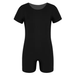 Leotards for Girls Boys Gymnastics Kids Children Short Sleeves Biketard Dance Unitards Ballet Dance Costume Practice Wear