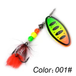 FTK 1pc Spinner Bait 8g/14g/20g Metal Fishing Lure Hard Bait Spoon Lures with Feather Treble Hooks Carp Pike Fishing Tackle