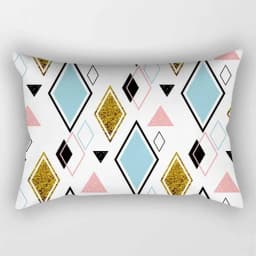 Pink Geometry Stripe Rectangle Pillowcase 30*50 Cm Sofa Hug Pillow Cushion Cover Living Room Bedroom Stylish Home Decor