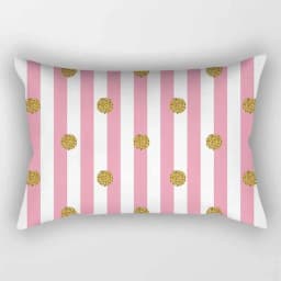 Pink Geometry Stripe Rectangle Pillowcase 30*50 Cm Sofa Hug Pillow Cushion Cover Living Room Bedroom Stylish Home Decor