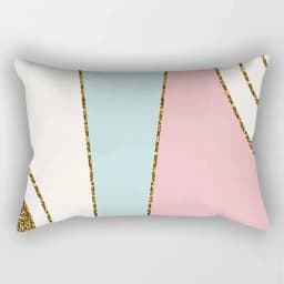 Pink Geometry Stripe Rectangle Pillowcase 30*50 Cm Sofa Hug Pillow Cushion Cover Living Room Bedroom Stylish Home Decor