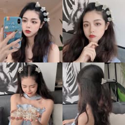 New Small Pearls Acrylic Hair Claw Clips Small Size Makeup Hair Styling Barrettes For Women Cute Mini Claw Clip Hair Accessories